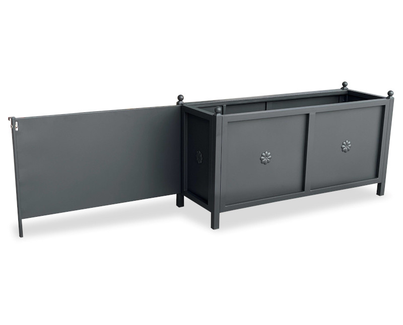 VARCHI DOPPIA FIORIERA ANTICA CON CHIUSURA VARCHI E623_ (Grigio alluminio Ral 9006)