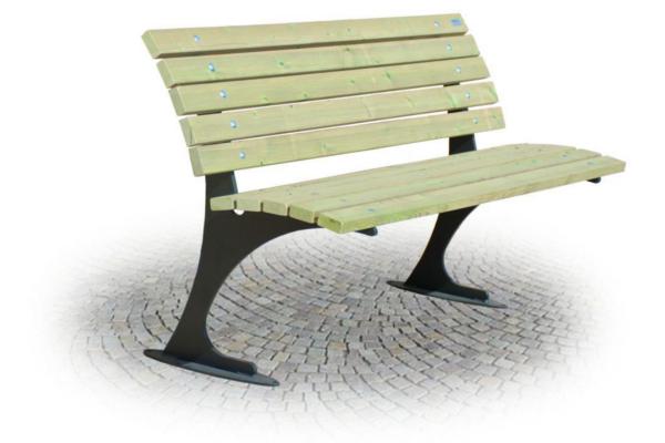 [AUPN001P] Panchina Diana (assi in Legno di pino impregnato a pressione)