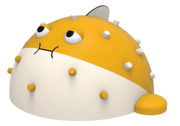 Pesce palla 3d