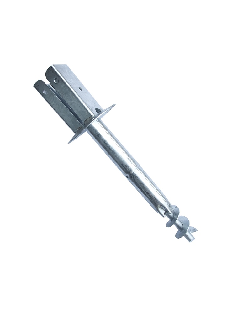 Plinto in acciaio da avvitare per montante 7x7 cm.