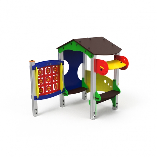 Casetta Inachis 1 (Montanti in Alluminio 90x90x2,5mm in lega 6063 riciclabile al 100%., con plinto in acciaio zincato a caldo)