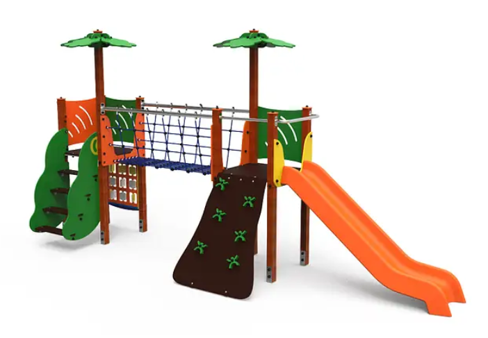 [ELDAN072RC4] Gioco Modulo ELDAN072RC4 (Montanti in legno di pino mm. 90x90, con plinto in acciaio zincato a caldo)