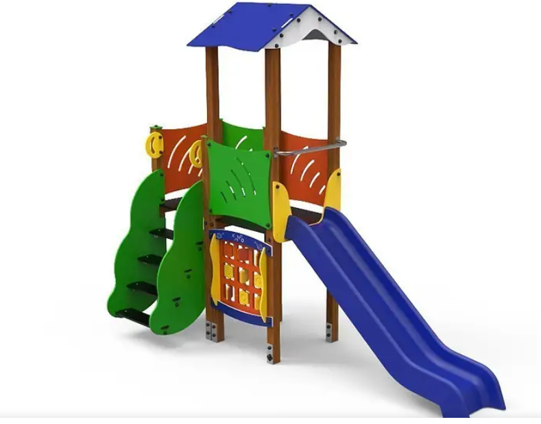 [ELDAN002] Gioco Modulo ELDAN002 (Montanti in legno di pino mm. 90x90, con plinto in acciaio zincato a caldo)