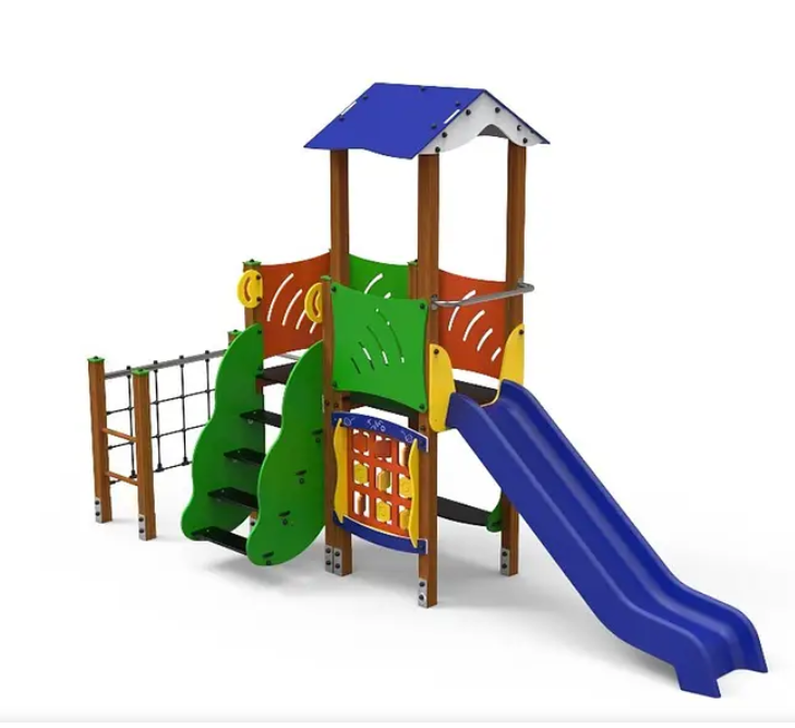 [ELDAN003] Gioco Modulo ELDAN003 (Montanti in legno di pino mm. 90x90, con plinto in acciaio zincato a caldo)