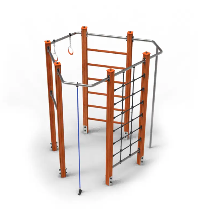 ELGYM001 (Montanti in legno di pino mm. 90x90)