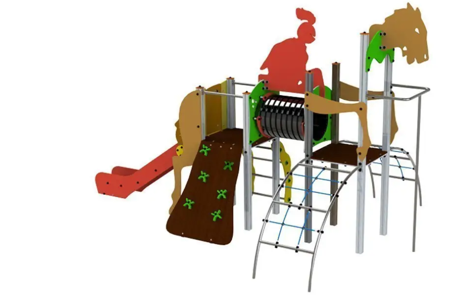 [ELCAV001-Y] ELCAV001 (Montanti in legno di pino mm. 90x90, con plinto in acciaio zincato a caldo)