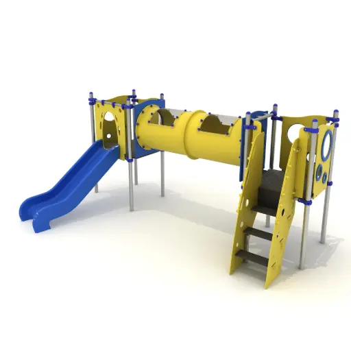 ECO-KIDS Doppia torre con tunnel senza tetto