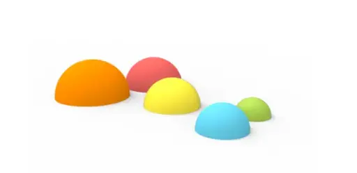 Sagoma 3D EPDM gioco mezza sfera
