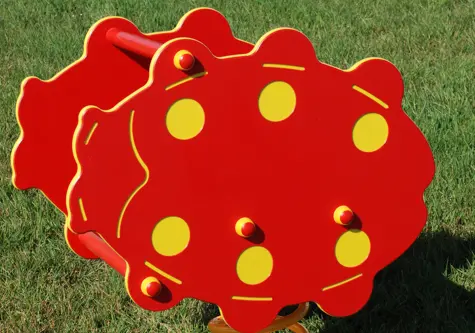 Sagoma ricambio gioco a molla coccinella inclusiva 