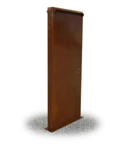 Totem in acciaio corten