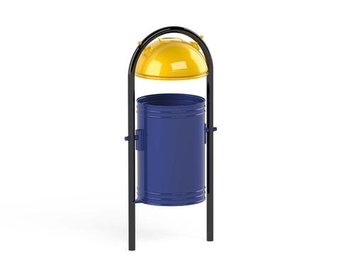 [5204] Cestino Blu Con Coperchio 04