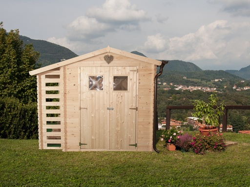 casetta ava con porta legna 256x200