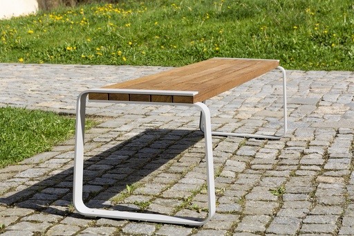 [LDI4b-180s] Panchina DINA senza schienale 1800mm / acciaio zincato + verniciato a polvere / legno di abete