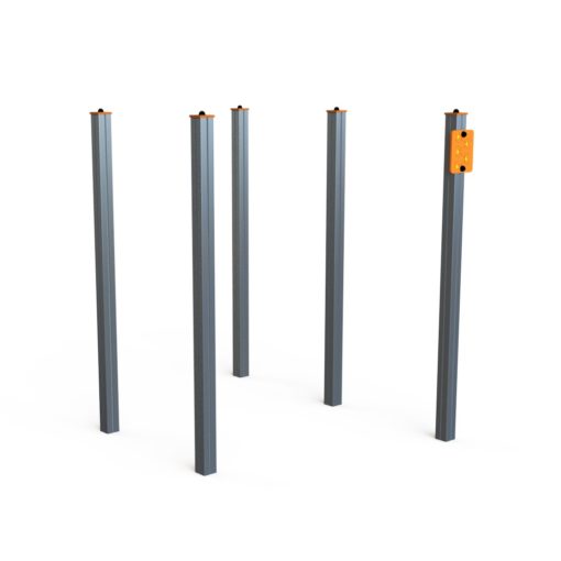 [BCM009MT-Y] Ostacoli con supporti in alluminio per slalom