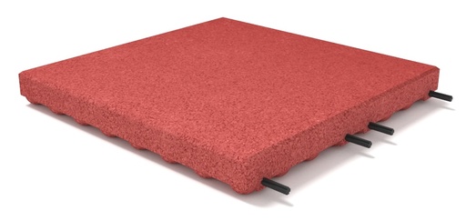 Pavimentazione Ecoflex-tile 50x50 mattonella smorzacadute in gomma con spinotti