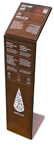 Leggio Totem in Corten escluso scritte