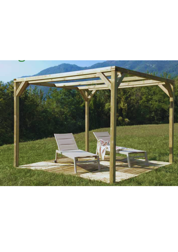 Pergolato in legno 3X3 m
